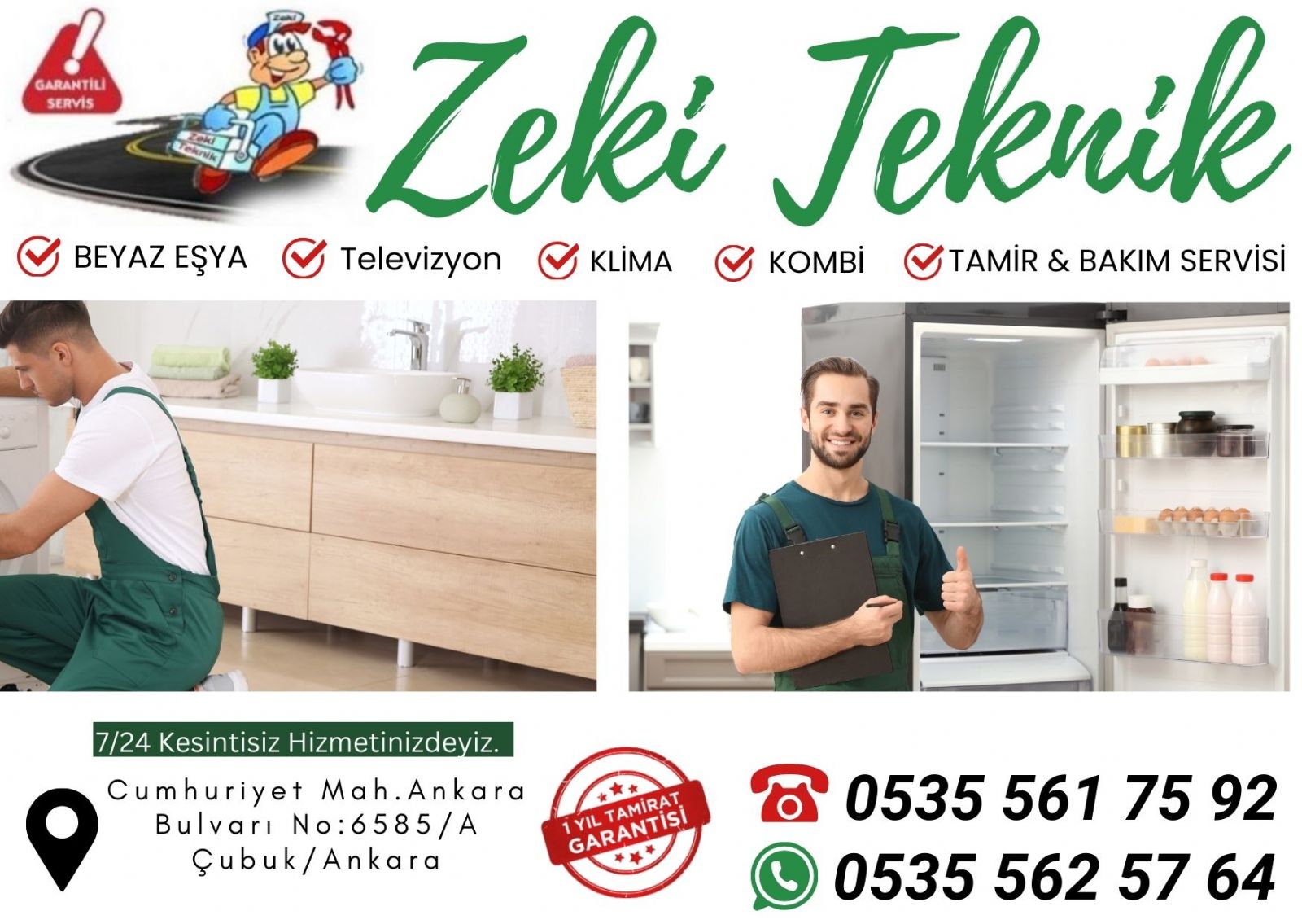 Çubuk Beyaz Eşya Servisi